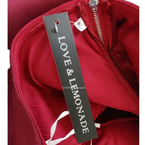 NWT Love And Lemonade Sweetheart Bow Bodycon Dress Size XL - Picture 2 of 8